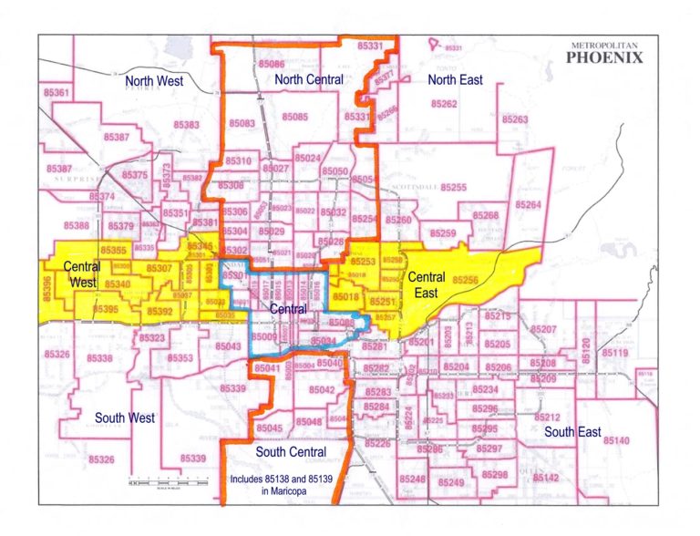 metro-Phoenix Areas by Zip
