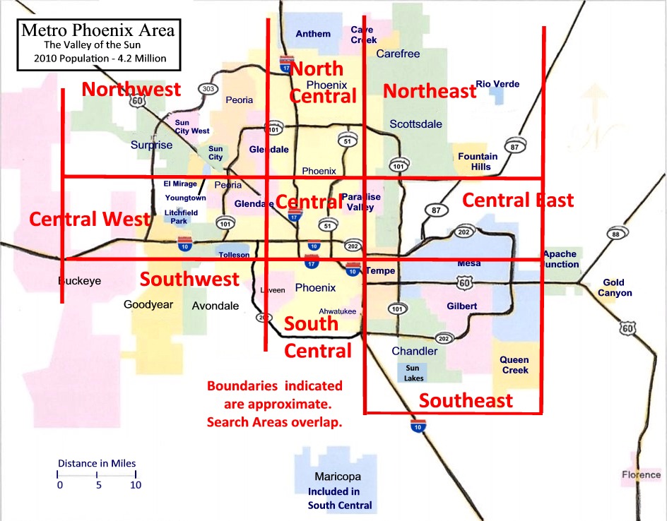 Map Of Phoenix Metro Area